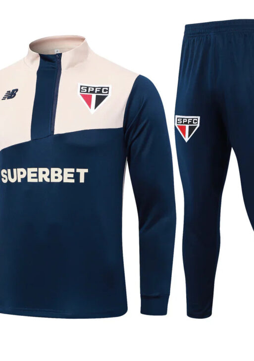 Sao Paolo Dark Blue and Beige Tracksuit