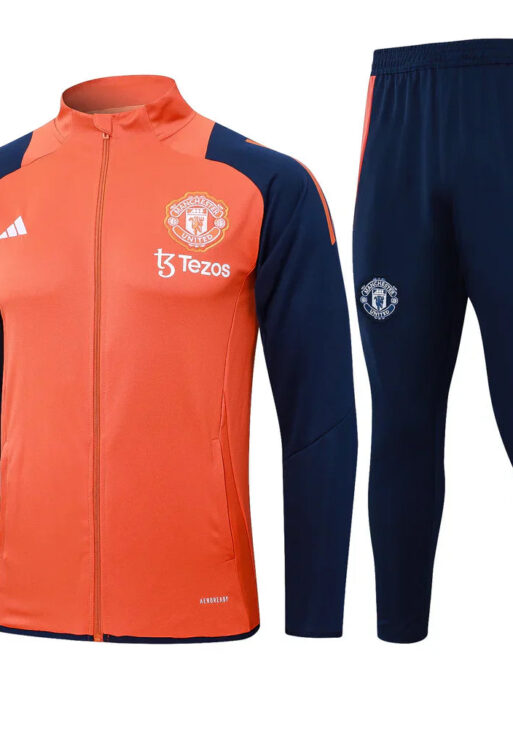 Manchester United Drak Blue and Orange Tracksuit II