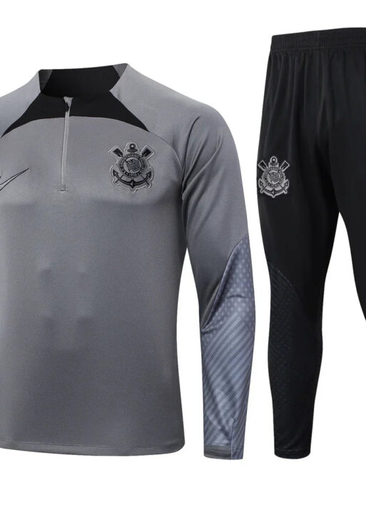 Corinthians Black and Grey Tracksuit