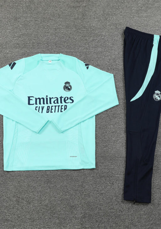 Real Madrid Dark Blue and Mint Tracksuit