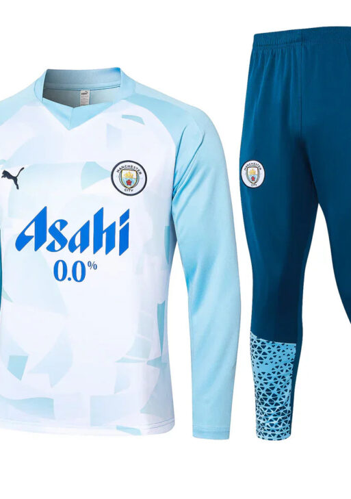 Manchester City White and Blue Tracksuit