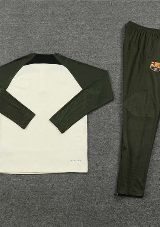 Barcelona Military Green and White Tracksuit