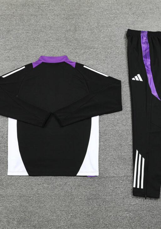 Real Madrid Black and Purple Tracksuit