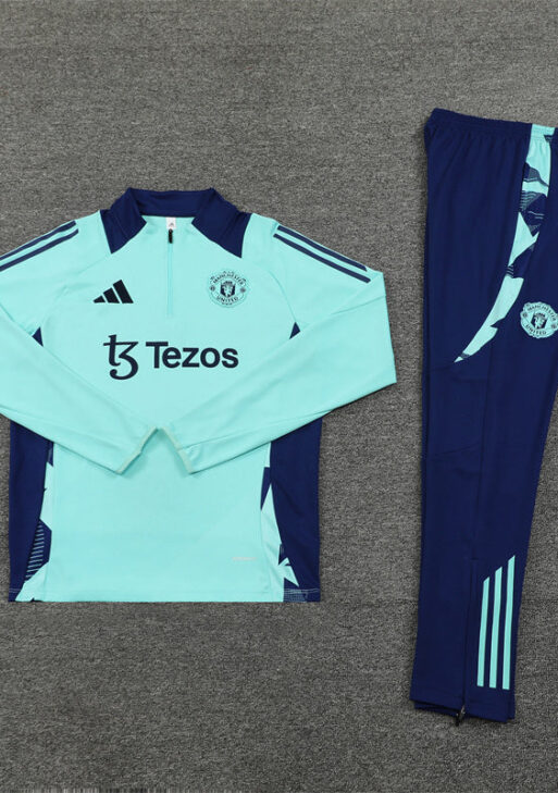 Manchester United Dark Blue and Mint Tracksuit