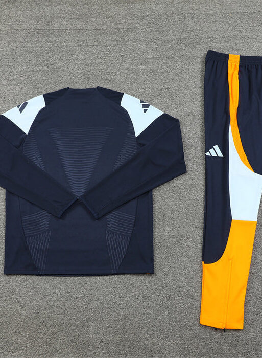 Real Madrid Dark Blue and Orange Tracksuit