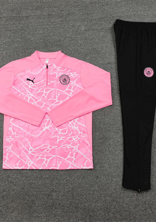 Manchester City Black and Pink Tracksuit