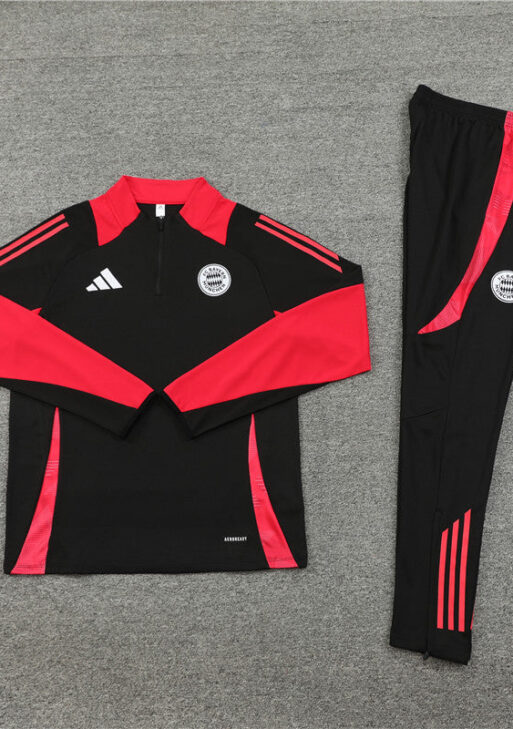 Bayern Munchen Black and Red Tracksuit