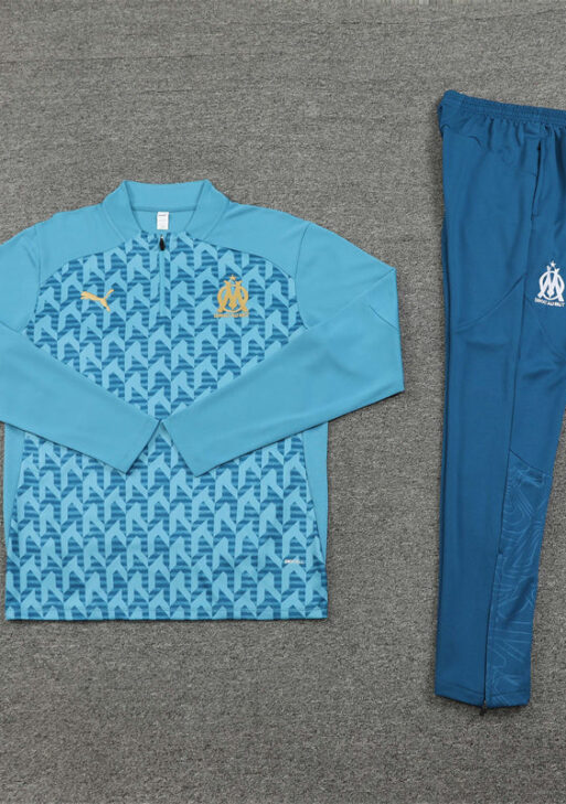 Olympique de Marseille Blue and Light Blue Tracksuit