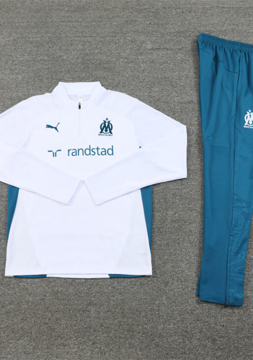 Olympique de Marseille Blue and White Tracksuit