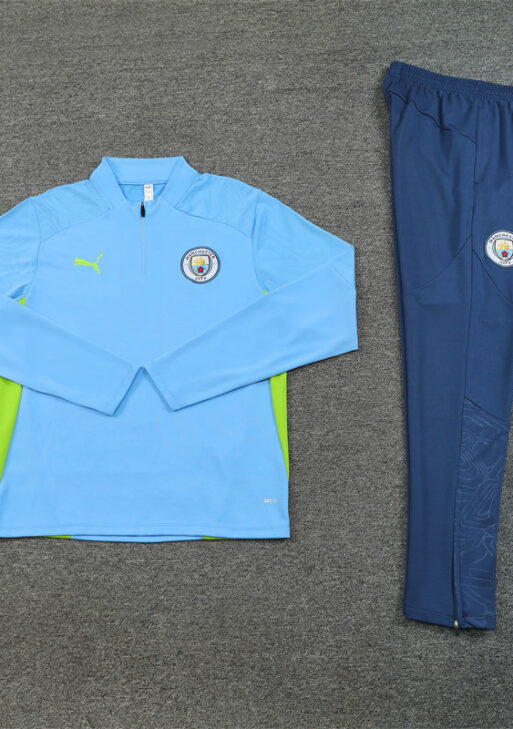 Manchester City Blue and Light Blue Tracksuit