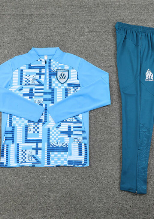 Olympique de Marseille Blue and Light Blue Tracksuit
