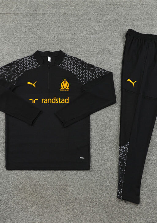 Olympique de Marseille Black Tracksuit