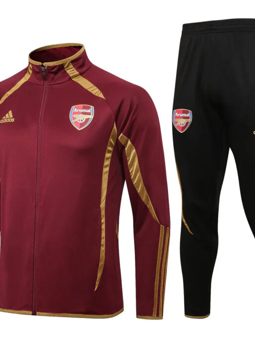 Arsenal Black and Dark Red Tracksuit