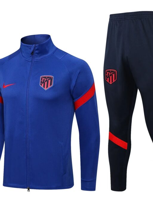 Atletico Madrid Dark Blue and Blue Tracksuit