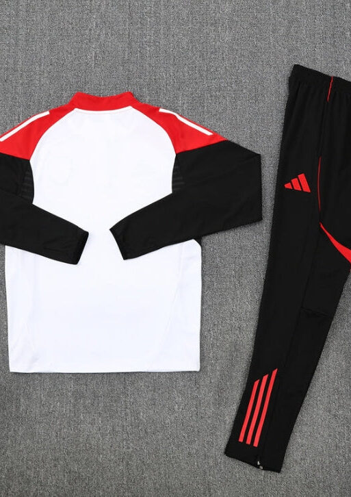 2025/2026 Arsenal White and Black x Red Tracksuit