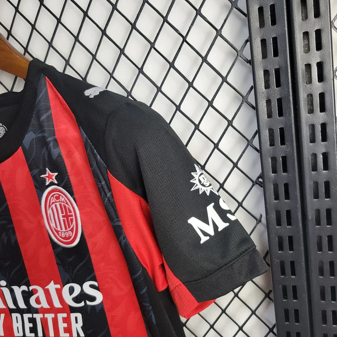 2025/2026 AC Milan Home Kit Kids Size - Image 2