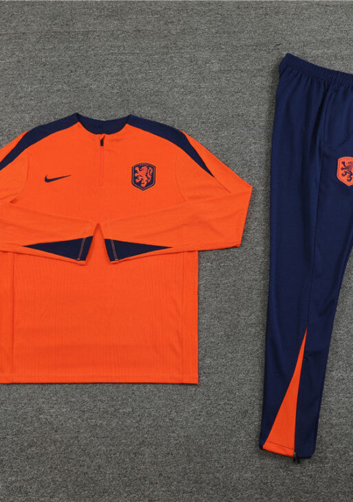 Netherlands Orange and Dark Blue Tracksuit