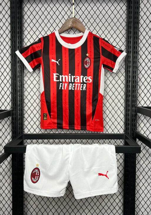 AC Milan Home 2024/2025 Jersey Kids Size