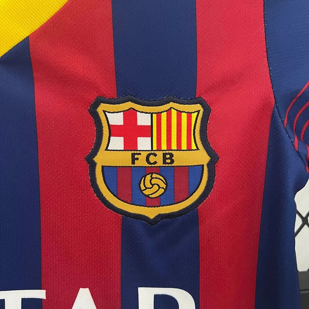 2013/2014 Retro Barcelona Home Kit Kids Size - Image 3