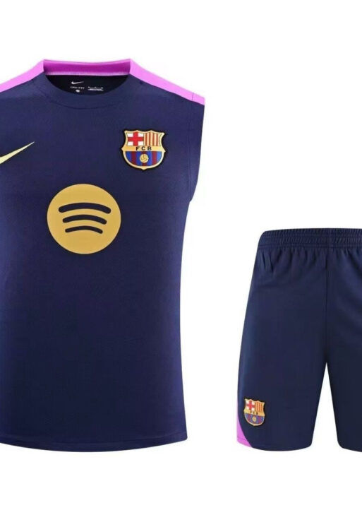 Barcelona Dark Blue Tank Top Set