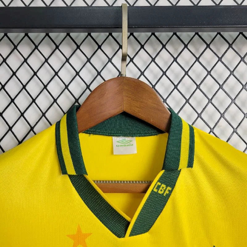 1994 Retro Brazil Home Jersey Kids Size - Image 3