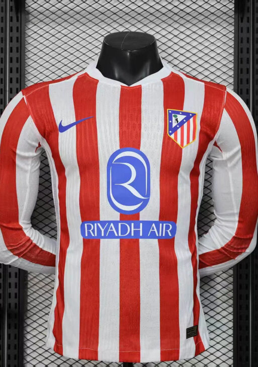 2025/2026 Atletico Madrid Home Long Sleeve