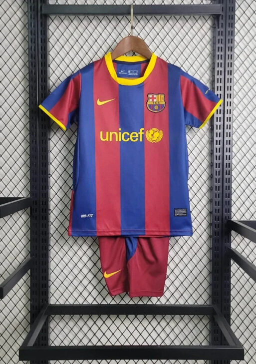 2010/2011 Retro Barcelona Home Kids Size