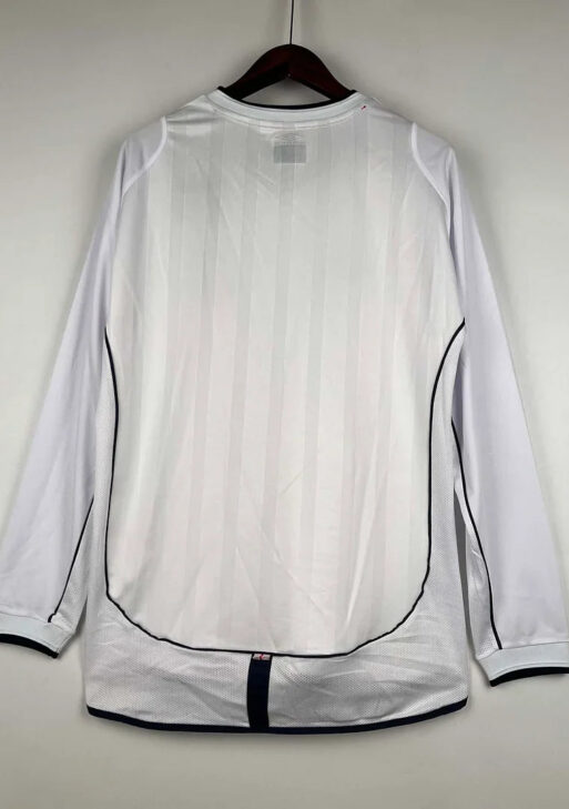 2002 Retro England Home Jersey Long Sleeve