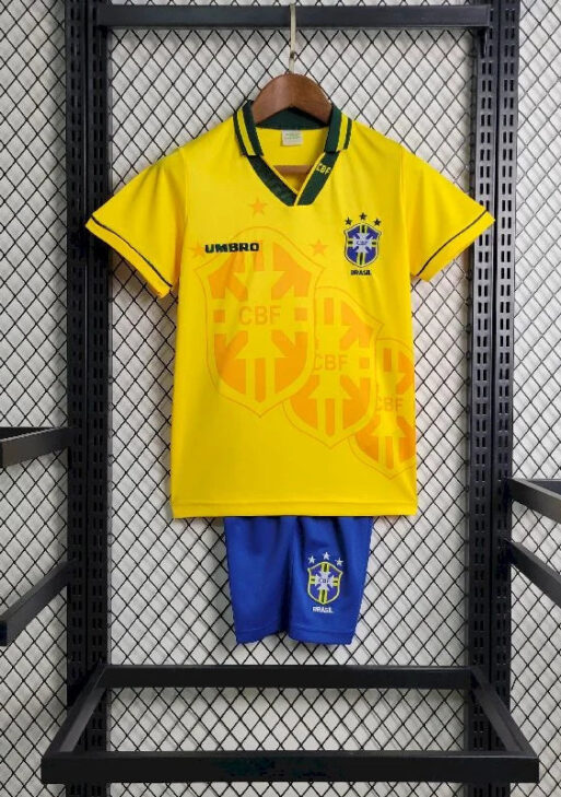 1994 Retro Brazil Home Jersey Kids Size