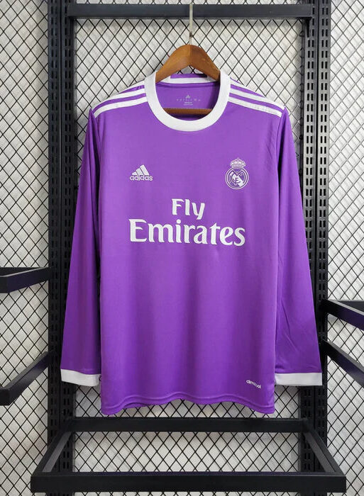 Real Madrid Retro 2016-2017 Away Kit Long Sleeve
