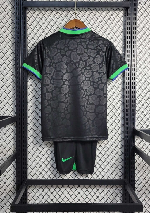 Brazil "Black Leopard" Kids Size Limited Jersey