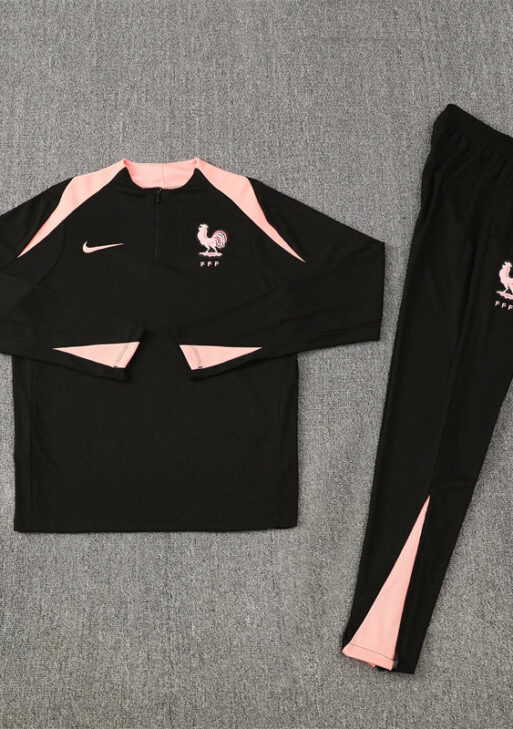 France Black and Pink Tracksuit