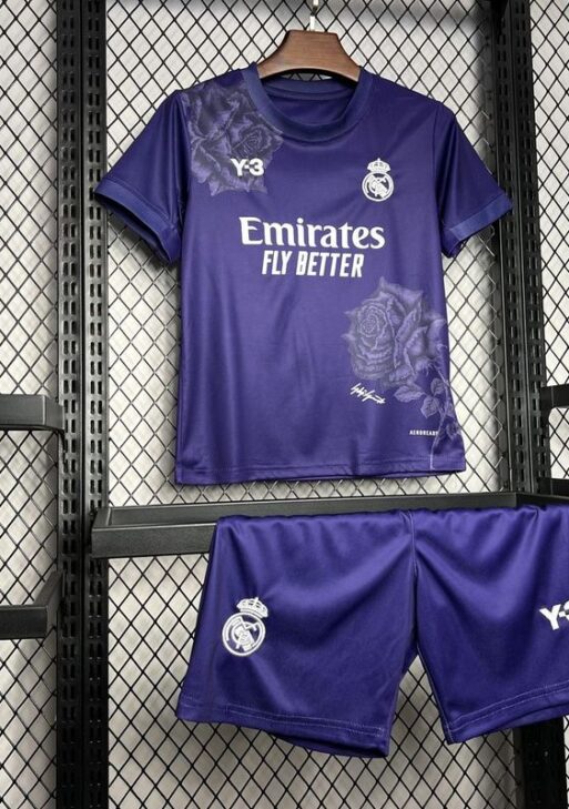 Real Madrid x Y3 2024/2025 4th Kit Purple Kids Size