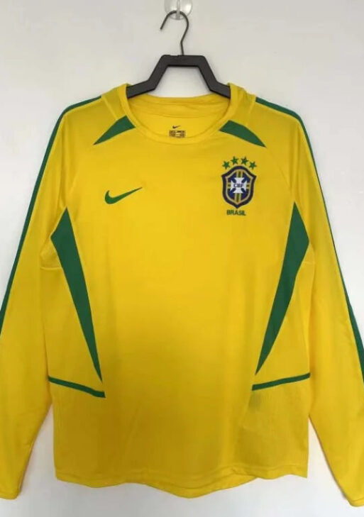 2002 Retro Brazil Home Jersey Long Sleeve