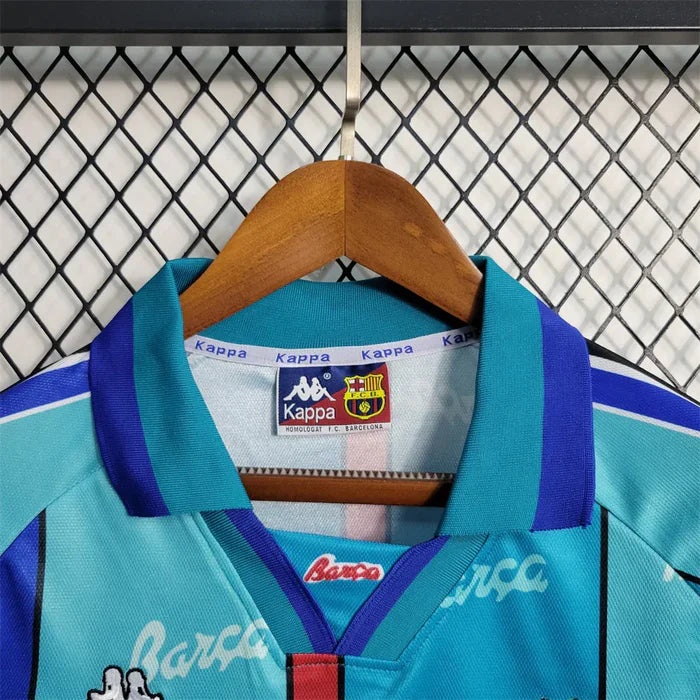 1995-1997 Retro Barcelona Away Jersey - Image 4