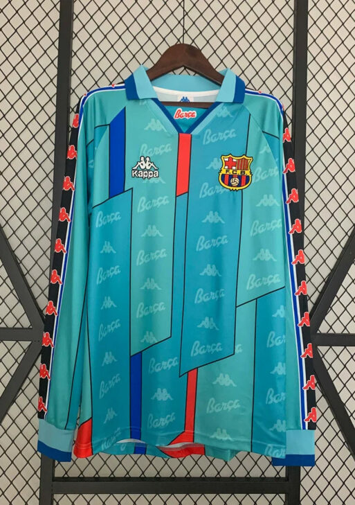 1995-1997 Retro Barcelona Away Jersey Long Sleeve