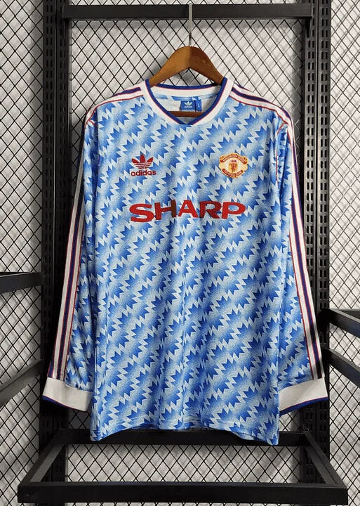 1990/1992 Retro Manchester United Away Long Sleeve