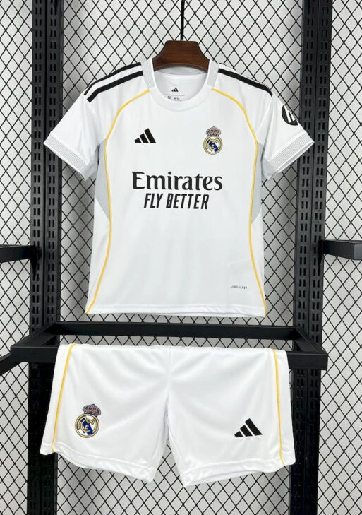 2025/2026 Real Madrid Home Kit Kids Size