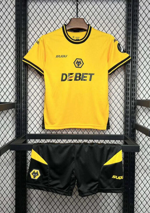 2024-2025 Wolverhampton Wanderers Home Kit Kids Size
